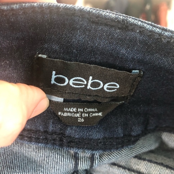 BEBE Destroyed Skinny Cropped Ankle Jeans - Picture 5 of 6